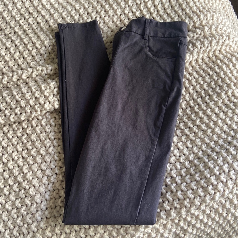 Dark grey skinny high waisted pants